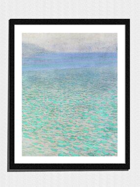 Art Print, Minimalist Pastel Tone Seascape